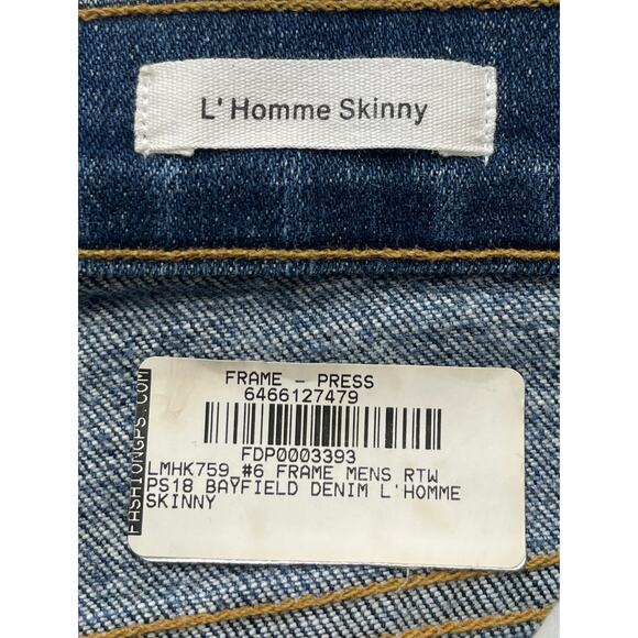11-4 FRAME Men's Jeans Bayfield L'Homme Skinny Size 30 - Picture 6 of 10